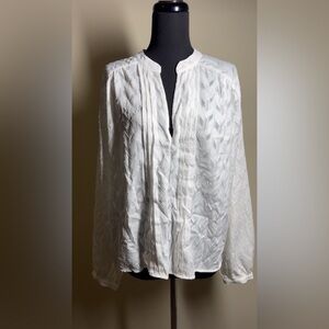 White Textured Blouse